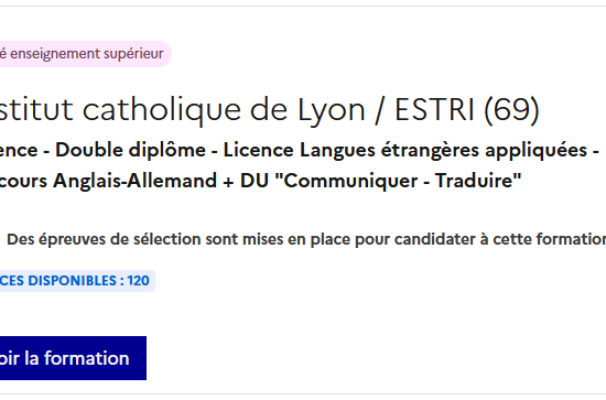 Parcoursup DU CT EN-DE
